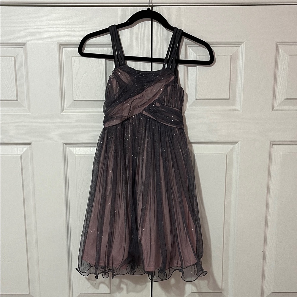 Newberry Grey Sparkly Crenalin and Pink Kids Dress